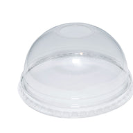 12oz Domed lid With Hole - Straw Slot, plastic, clear