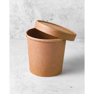 12oz KRAFT PAPER SOUP CONTAINER WITH VENTED LID in UK