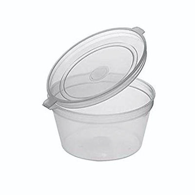 4oz Sauce Portion Pot Hinged Clear Container