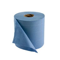 6 x Blue Embossed Centre Feed Roll (300 Sheets x 166mm - 2Ply )