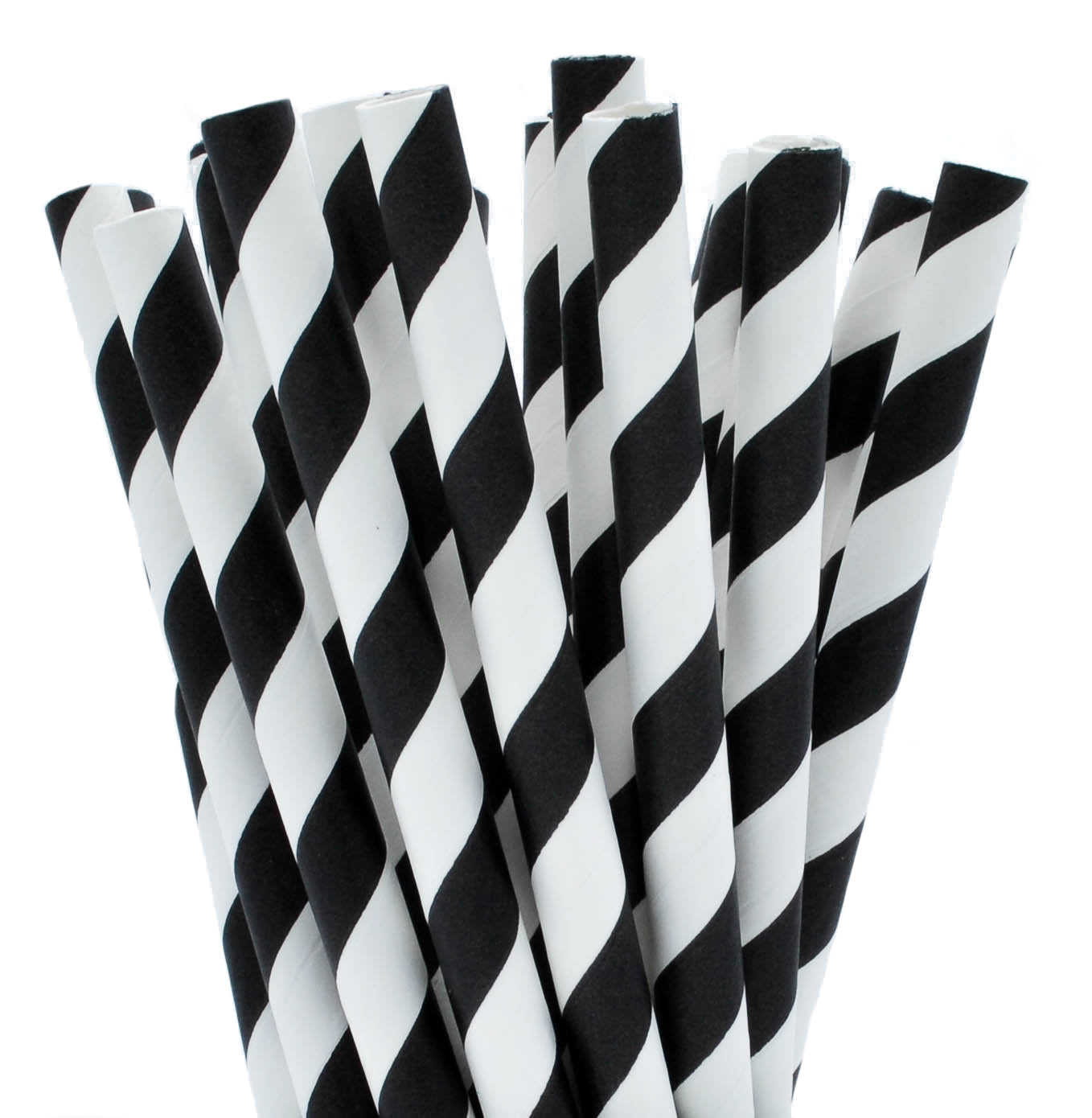 BLACK & WHITE STRIPED SMOOTHIE STRAWS wholesale in UK