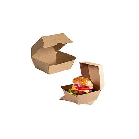 Large Kraft Takeaway Burger Boxes (Qty 500)