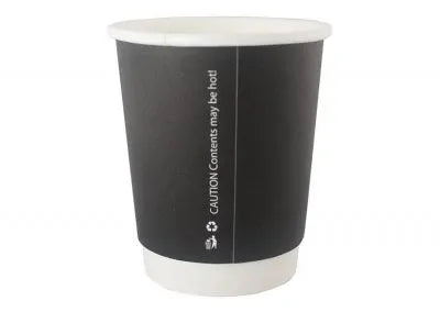 2oz Double Wall Coffee Cup - Matt Black 500 quantity - wholesale supplier in UK