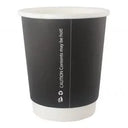 12oz Double Wall Coffee Cup black wholesale in UK