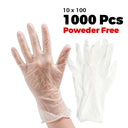 Disposable Powder-Free Clear Vinyl Gloves L Size - 1000 Pcs