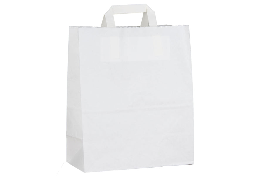 'Large' Kraft SOS takeaway Bags White uk