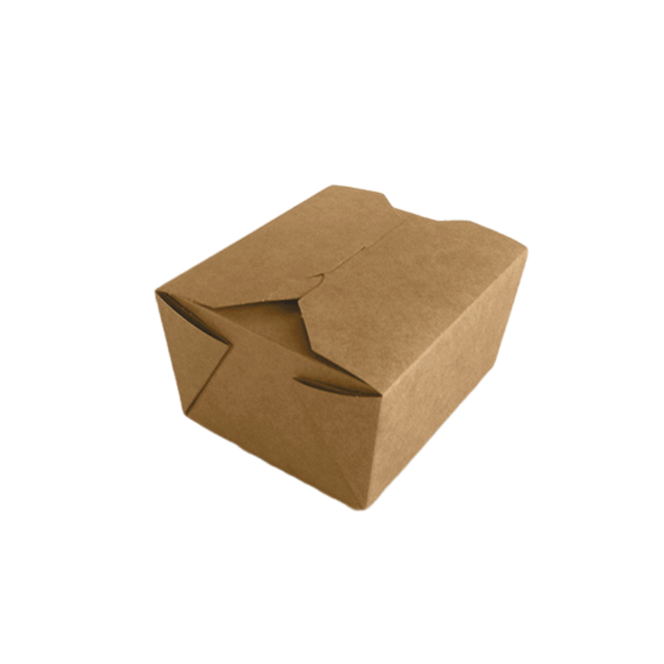 No.8 medium Kraft paper leakproof Takeaway container (300 Quantity) -biodegradable