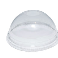 16oz & 20oz Domed lid With Hole - Straw Slot, plastic, clear