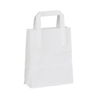 Small Kraft SOS takeaway Bags White 