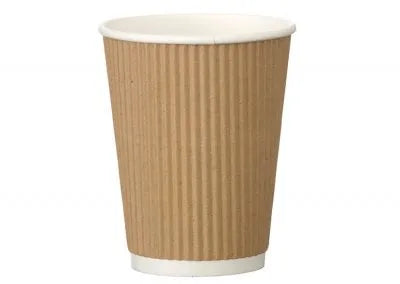 8oz Triple Wall Ripple Coffee Cup - Kraft (500 Quantity) - wholesale supplier in UK