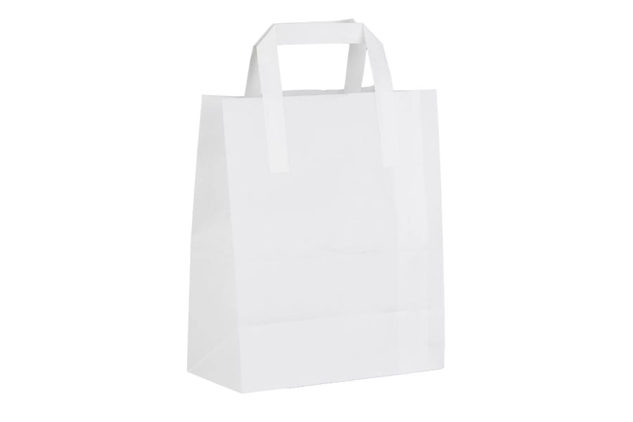 medium Kraft SOS takeaway Bags White 