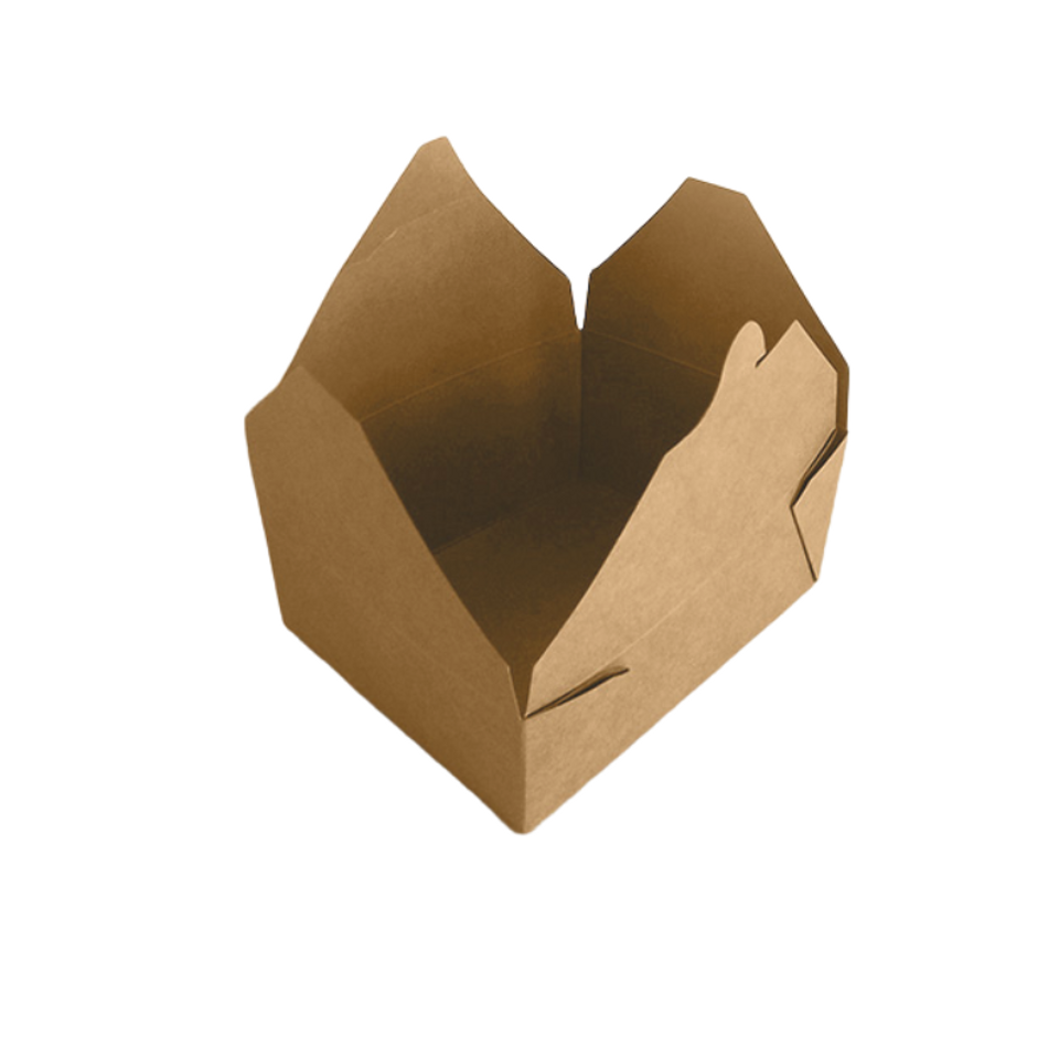 No.8 medium Kraft paper leakproof Takeaway container (300 Quantity) - eco friendly