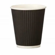 12oz Double Wall Coffee Cup - Matt Black 500 quantity - wholesale supplier in UK