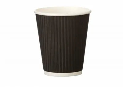 12oz Double Wall Coffee Cup - Matt Black 500 quantity - wholesale supplier in UK