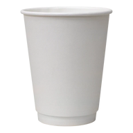 12oz Double Wall Coffee Cup - Matt White wholesale uk