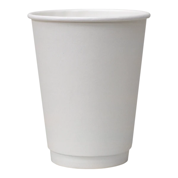 white 12oz Double Wall Coffee Cup wholesale in UK